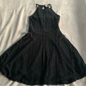 Mosimo black lace a line dress